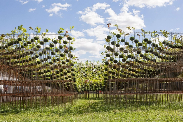 Instalación Kokedama Forest / Nomad Studio - Fotografía exterior, Sustentabilidad Y Diseño Ecológico, Jardín, Cierros, Arco