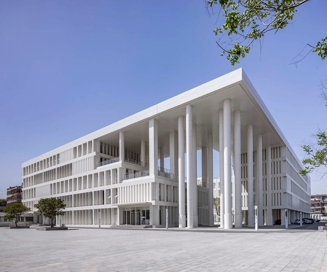沂南图书档案馆 / 中央美术学院建筑7工作室 - 建筑图, 图书馆, 表皮