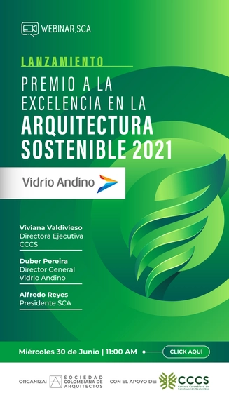 Premio a la Excelencia en la Arquitectura Sostenible 2021: Evento de Lanzamiento - Imagen Principal