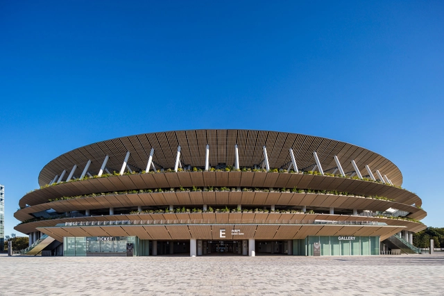 Estádio Nacional do Japão / Taisei Corporation + AZUSA SEKKEI + Kengo Kuma & Associates - Fotografia de Exterior, Estádios, Fachada