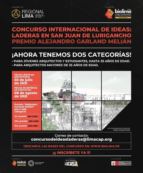 Concurso internacional de ideas: Laderas en San Juan de Lurigancho, Perú - Imagen Principal