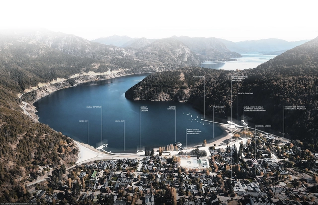 Parq + Ballesteros Arquitectos diseñan la refuncionalización costera del Lago Lacar en Neuquén, Argentina - Imagen Principal