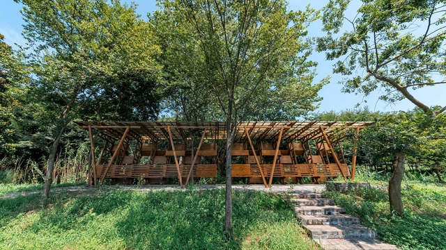 镇江茅山景区陈庄“轻木水榭”  / 东南大学建筑学院韩晓峰设计工作室  - 建筑图, 景观装置