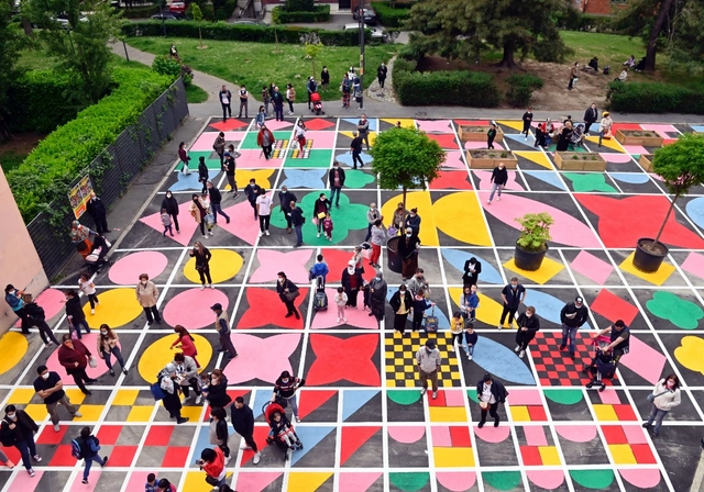 Serena Confalonieri Transforms Abandoned Parking Lot in Milan into a Graphic Urban Playground  - Featured Image