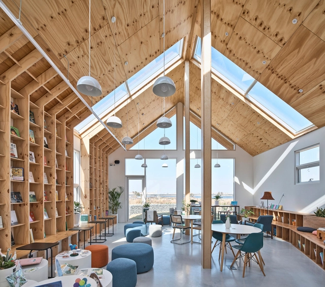 Book Strolling House / Todot Architects and Partners - Interior Photography, Store, Beam, Table, Chair