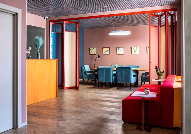 Record Company Office / Two Interior Design Studio - Interior Photography, Offices Interiors, Door, Table, Lighting, Chair