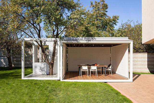 Backyard Tree Pavilion / AnyColor - Exterior Photography, Other Structures, Door