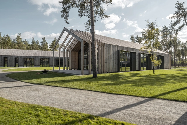Shelest Retreat / YoDezeen studio - Exterior Photography, Restaurant, Garden, Door, Facade