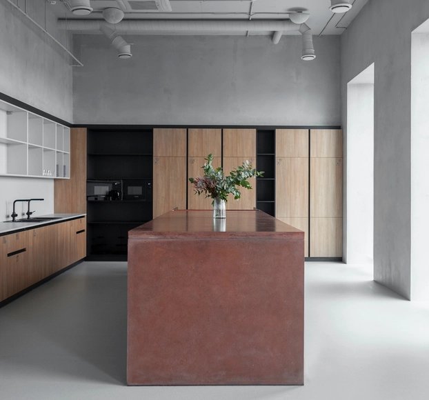 LUCH 6 Office/ KOTRA architects - Interior Photography, Detail, Kitchen, Lighting, Countertop