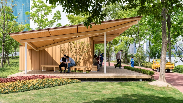 上海浦东东岸望江亭 / 致正建筑工作室 - 建筑图, 休息区