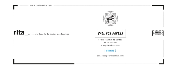 Convocatoria de textos académicos revista rita_16 - Imagen Principal