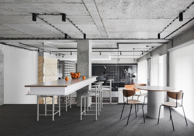 AV 工作室 / Line Design Studio - 室内图, 共享办公室室内设计, 厨房, 椅子