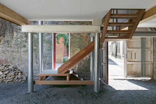 鱼鳍窗，La Cabane 木屋 / Atelier d'Architecture Meunier-Westrade  - 室内图, 独立住宅, 梁