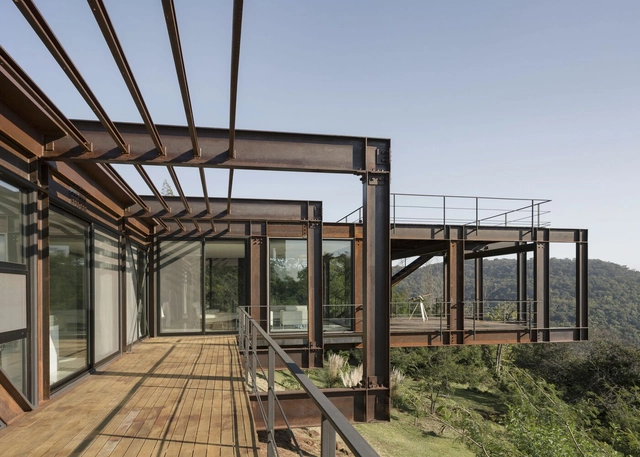 Vivienda Himmel / Bauen - Fotografía exterior, Casas, Terraza, Fijación Vigas, Fachada