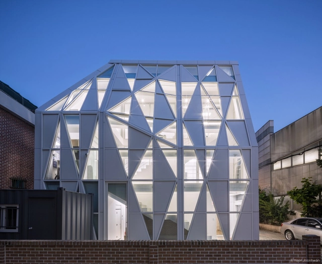 三角景观 / UnSangDongArchitects - 建筑图, 社区建筑, 表皮
