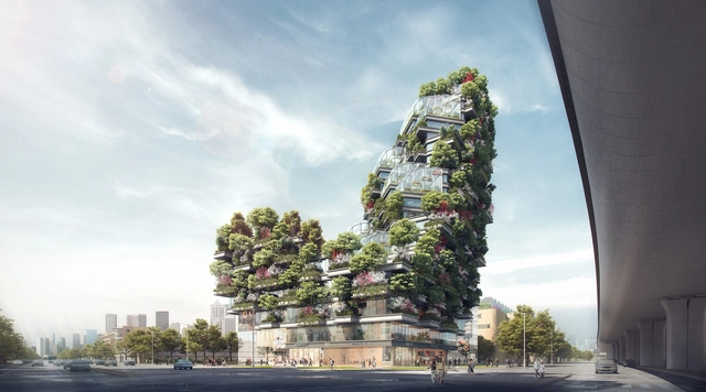 Stefano Boeri Architetti combina arquitetura, agricultura e estética em novo projeto em Xangai - Imagem de Destaque