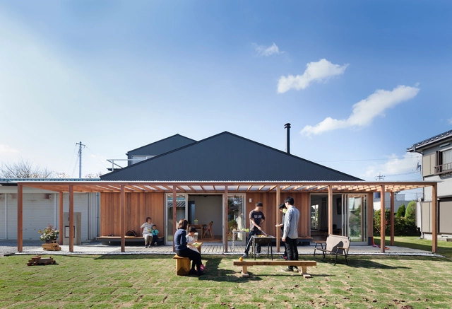 Cultivatable House / IN STUDIO - Exterior Photography, Houses, Facade, Door, Bench