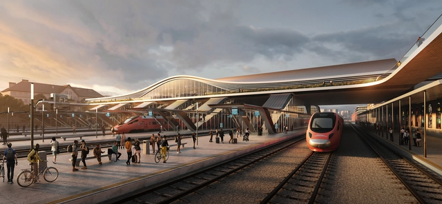 "Conexión Verde": La propuesta de Zaha Hadid Architects para transformar la estación de trenes de Vilnius, Lituania - Imagen Principal