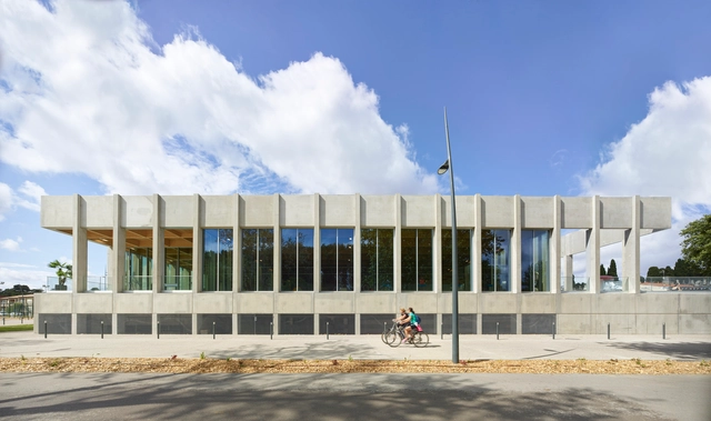 Païcherou Aquatic Center / Taillandier Architectes Associés - Exterior Photography, Swimming Pool, Facade
