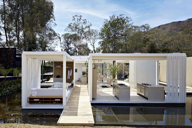 Casa Acqua / Cristina Menezes Arquitetura - Fotografia de Exterior, Casas, Jardim, Porta, Fachada, Cadeira