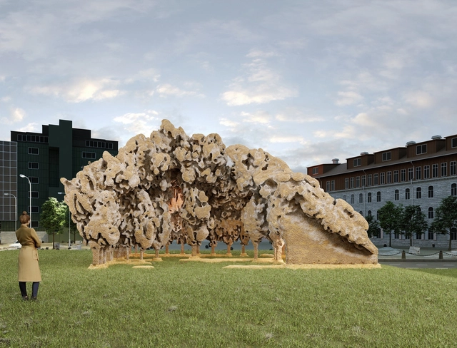 Instalação feita com fungos vence concurso da Bienal de Arquitetura de Tallinn 2022 - Imagem de Destaque