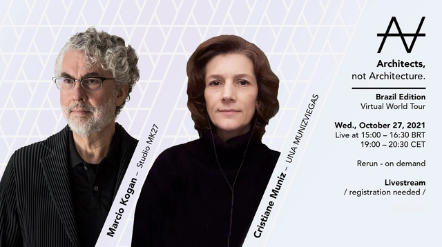 Architects, not Architecture promove palestra online e gratuita com Marcio Kogan e Cristiane Muniz - Imagem de Destaque