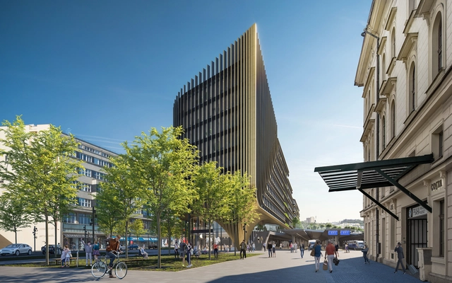 Zaha Hadid Architects avanza con la construcción del edificio Masaryčka en Praga - Imagen Principal