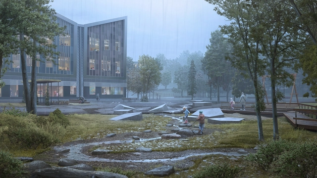 LINK Arkitektur Designs a Rain-Friendly School Near Gothenburg   - Featured Image