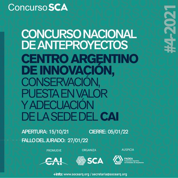 Concurso Nacional de Anteproyectos Centro Argentino de Innovación, Conservación, Puesta en Valor y Adecuación de la Sede del CAI en Buenos Aires - Imagen Principal