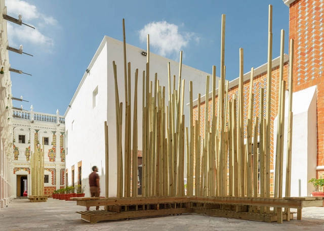 10 instalaciones efímeras intervienen patios históricos en Puebla, México - Imagen Principal