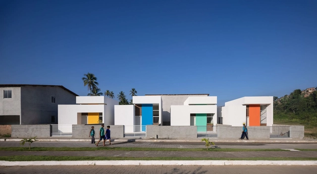 Casas Populares Paudalho / NEBR arquitetura - Fotografía exterior, Vivienda Social, Fachada