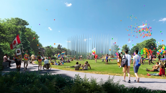 SOM' Finalist Proposal for Canada’s LGBTQ2+ National Monument Features Empty Flagpoles as a Symbol of Collective Trauma - Featured Image