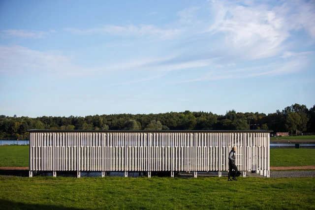 Rainbow Pavilion / O'DonnellBrown - Exterior Photography, Pavilion, Fence