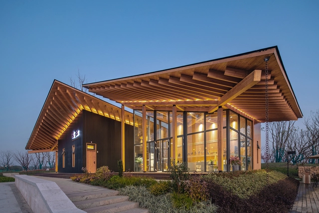 富阳·阳陂湖湿地公园南接待中心 / 尌林建筑设计事务所 - 建筑图, 旅游景点, 表皮