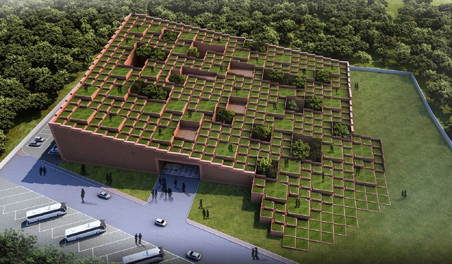 Prestige 大学新建筑，Sanjay Puri 设计铺满阶梯式绿色露台 - 主图