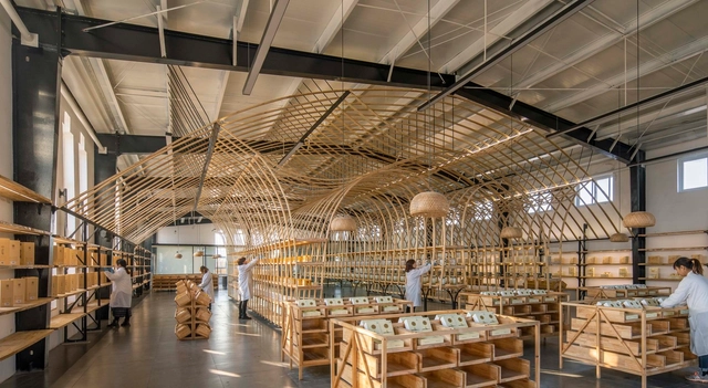 Yuntai Ice Chrysanthemum Display Shelves / LUO studio - Interior Photography, Museum & Exhibition Interiors, Beam