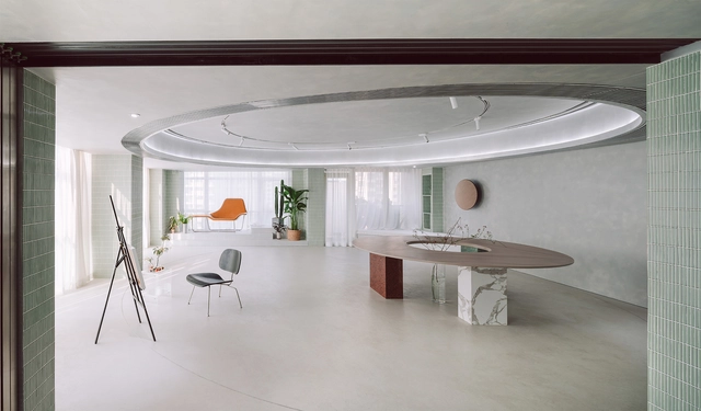流·画馆 / 陌至建筑 - 室内图, 文化建筑室内设计, 椅子