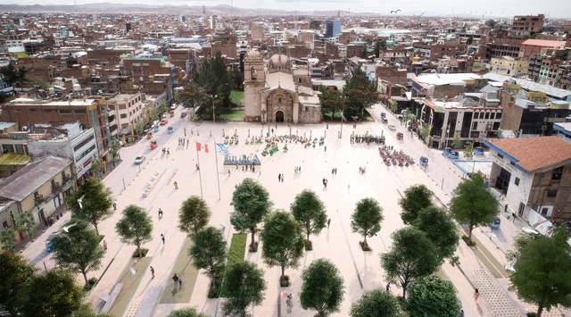 Conoce el proyecto ganador para la nueva Plaza de Armas de Juliaca en Perú - Imagen Principal