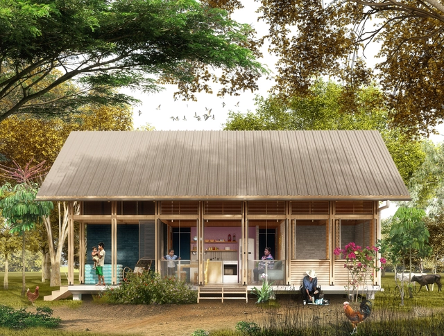 Aldea Navarro: un prototipo de vivienda social rural sostenible para reasentar familias de vocación productiva en Colombia - Imagen Principal