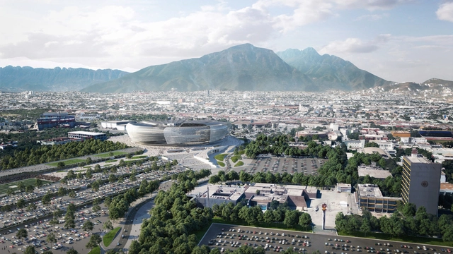 Populous revela el diseño para el nuevo estadio Tigres en Nuevo León, México - Imagen Principal