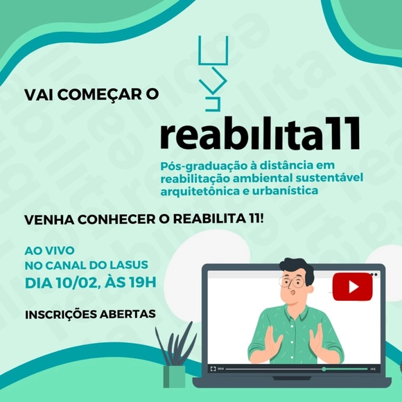 Pós EaD Reabilitação Ambiental Sustentável - Live de Abertura - Imagem de Destaque