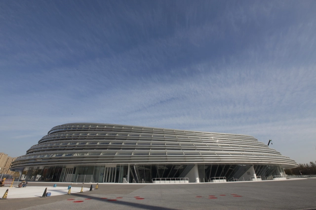 The National Speed Skating Oval at the Beijing Olympic Park / Populous + BIAD - Exterior Photography, Stadiums, Facade