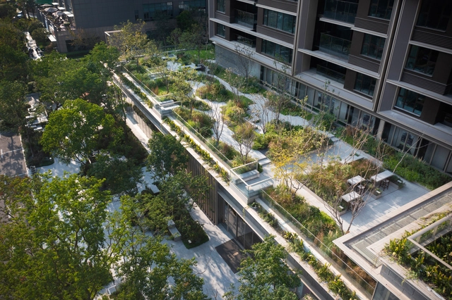 Urban Valley Commercial District / TROP : terrains + open space - Exterior Photography, Commercial Architecture