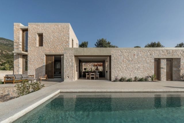 Monolith House / Desypri&Misiaris Architecture - Exterior Photography, Houses, Courtyard, Facade