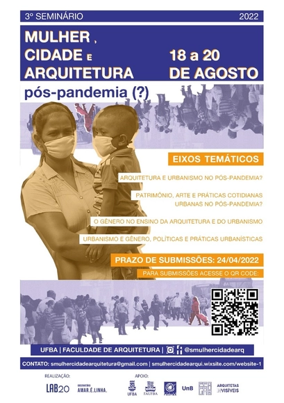 3º Seminário "Mulher, Cidade e Arquitetura. Pós-pandemia?" - Imagem de Destaque
