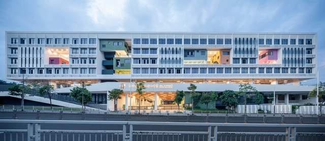 深圳市龙华区行知中学 / 筑博设计-联合公设 - 建筑图, 中小学校, 围栏, 表皮