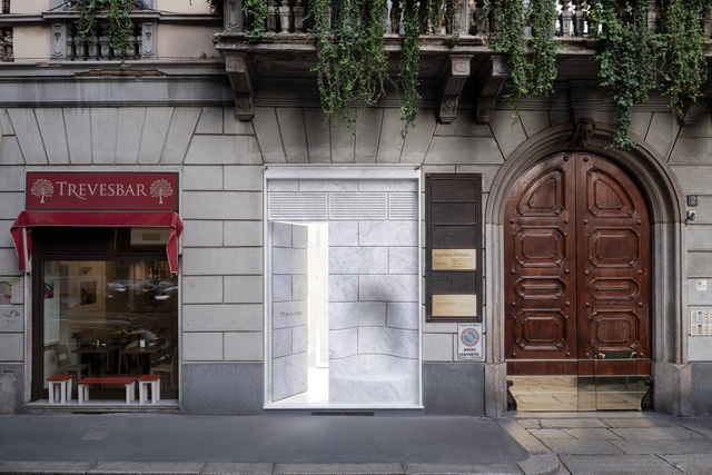 Marsotto 米兰展厅 / nendo - 建筑图, 商店, 门, 表皮, 拱