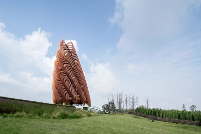成都熊猫基地熊猫塔，机械‘竹笋’ / UDG.零号工作室 - 建筑图, 瞭望塔