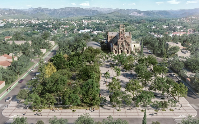 Conoce el proyecto ganador para la remodelación de la Plaza Gral. Manuel Belgrano en Villa Allende, Córdoba - Imagen Principal