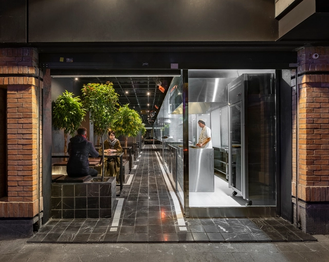 The Exo-interior Restaurant / Paad Architects - Interior Photography, Restaurant, Facade, Door, Chair